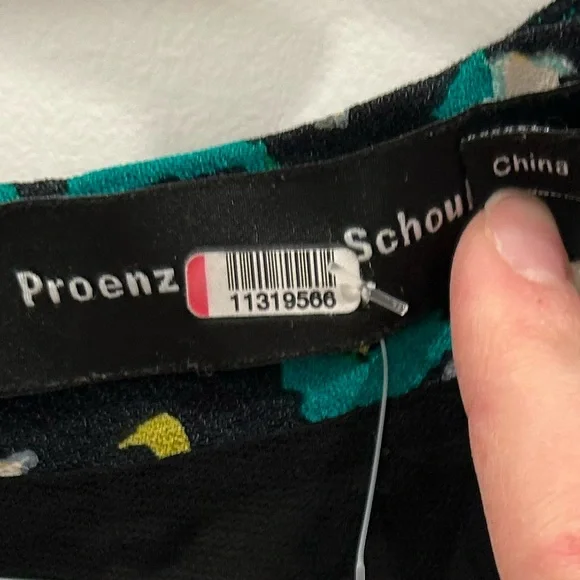 PROENZA SCHOULER Women's Wildflower-Print Georgette Midi Dress Size 4 in Black - Picture 9 of 15